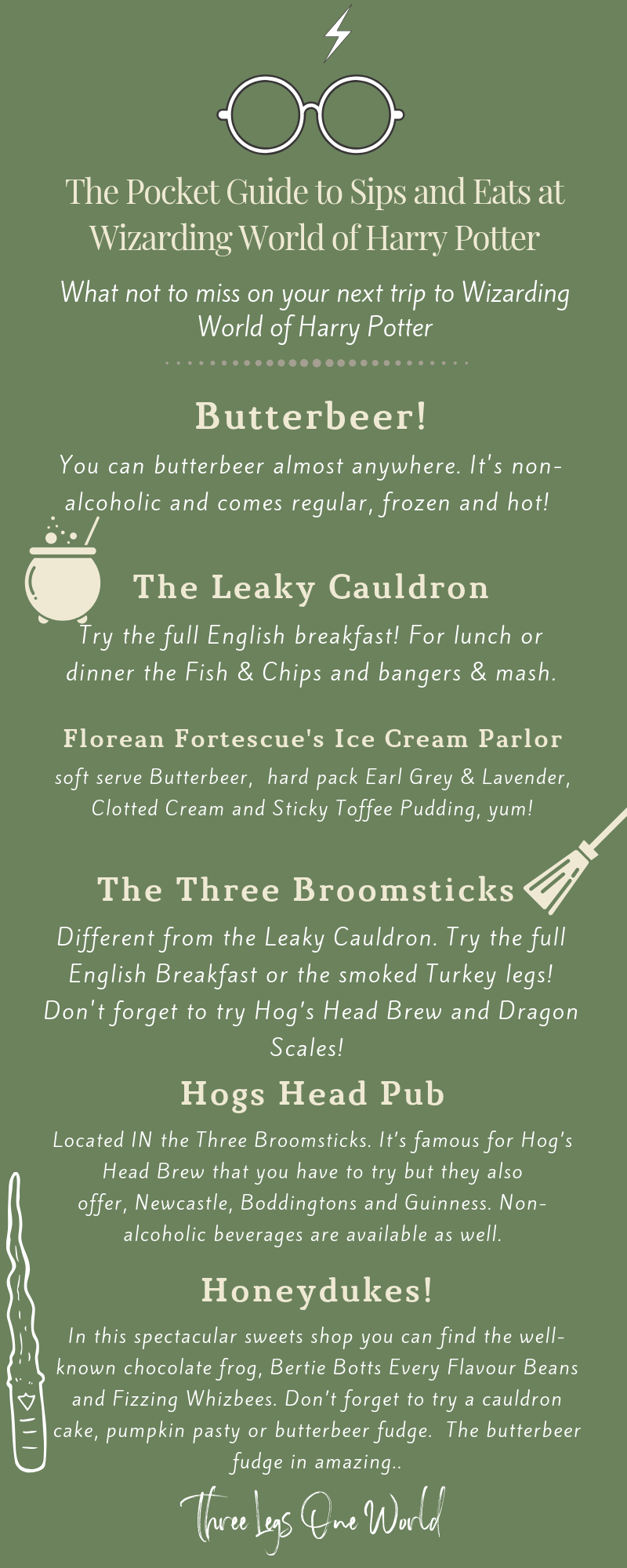 Sips and Eats Guide to Wizarding World of Harry Potter